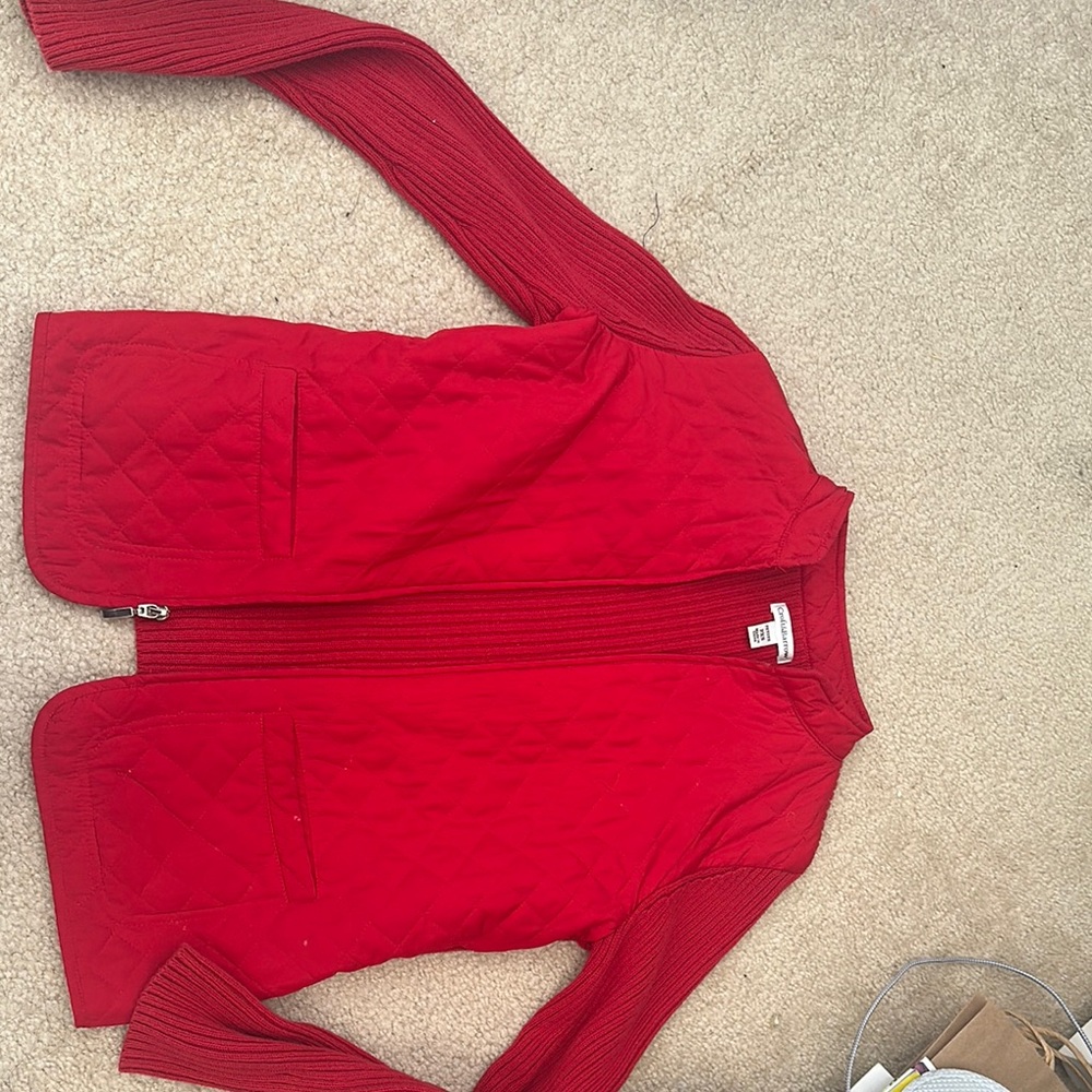 Croft & Barrow Red Quilted Jacket